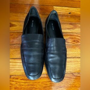 VIA SPIGA Women's Tigen Black Leather Classic Minimalist Loafers Flats Size 4 34